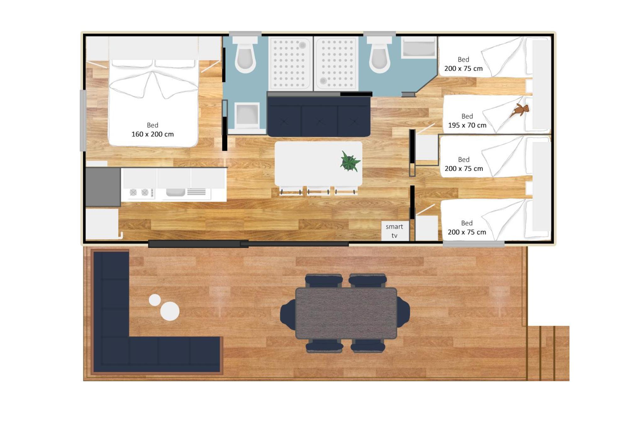 איסאו Estivo Premium Deluxe Mobile Homes On Camping Del Sole Village מראה חיצוני תמונה